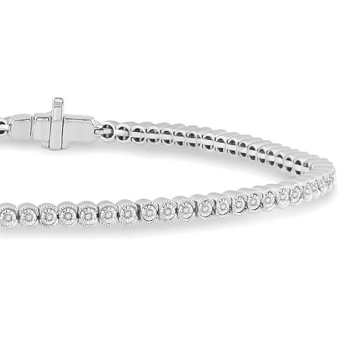 Illusion Diamond Tennis Bracelet