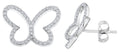 Diamond Blutterfly Silhouette Earrings