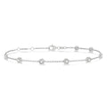 1 Ctw Round Cut Diamond Circular Mount Station Bracelet in 14K White Gold
