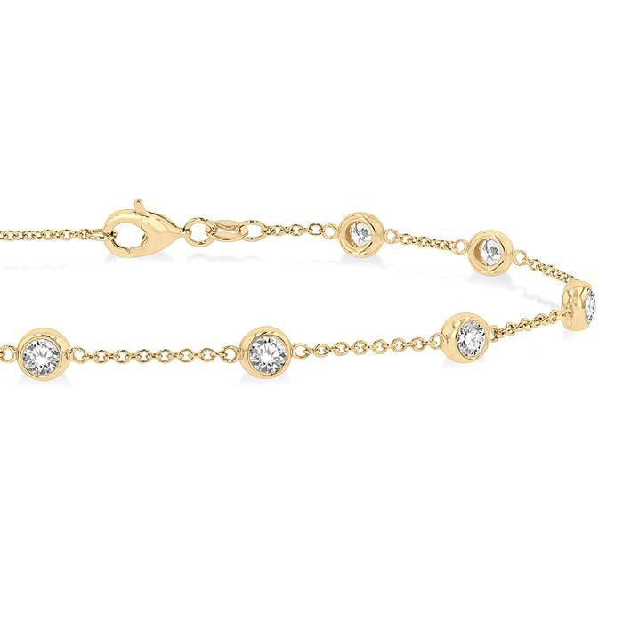 Rhea Diamond Station Chain Bracelet