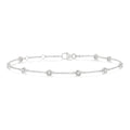 3/4 Ctw Circular Mount Round Cut Diamond Station Bracelet in 14K White Gold