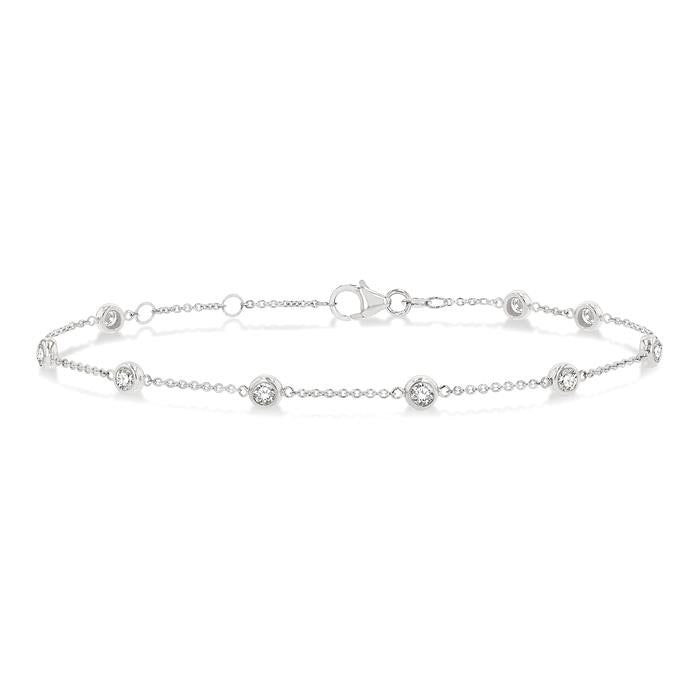 Sable Diamond Station Chain Bracelet