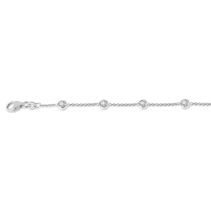 Sable Diamond Station Chain Bracelet