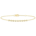 Bezel Set Petite Diamond Fashion Chain Bracelet