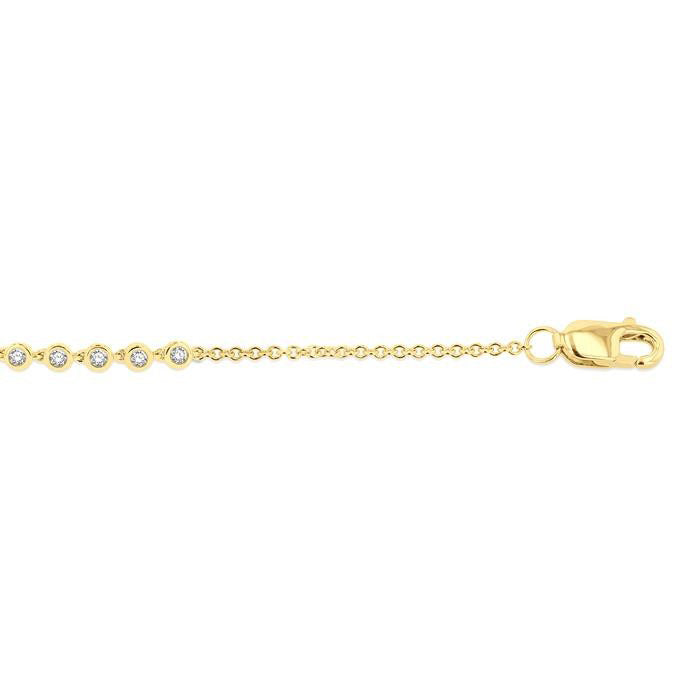 Bezel Set Petite Diamond Fashion Chain Bracelet