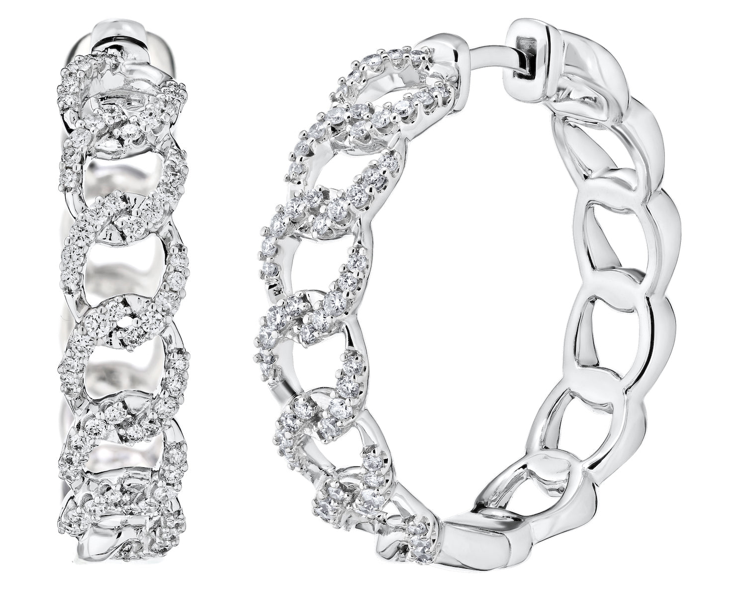 Diamond Cuban Link Earrings