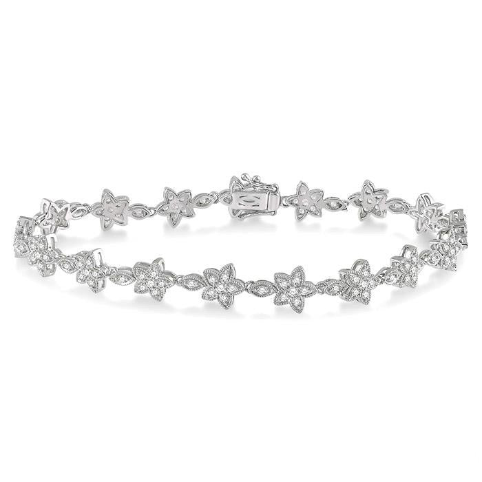 Flower Diamond Fashion Bracelet
