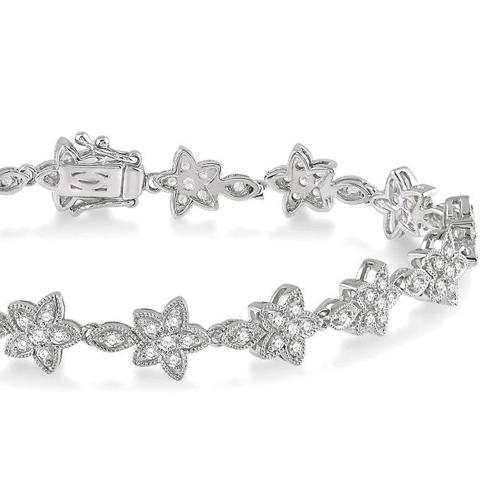 Flower Diamond Fashion Bracelet