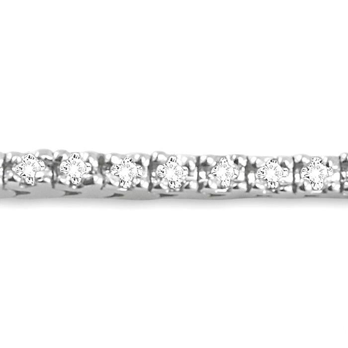 Silhouette Grove Diamond Tennis Bracelet