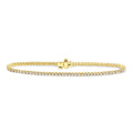 1 Ctw Square Shape Round Cut Diamond Tennis Bracelet in 14K Yellow Gold