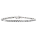 2 Ctw Square Shape Round Cut Diamond Tennis Bracelet in 14K White Gold
