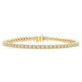 2 Ctw Square Shape Round Cut Diamond Tennis Bracelet in 14K Yellow Gold