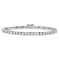 3 Ctw Square Shape Round Cut Diamond Tennis Bracelet in 14K White Gold