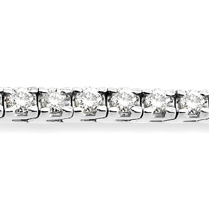 3 Ctw Square Shape Round Cut Diamond Tennis Bracelet in 14K White Gold