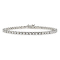 4 Ctw Square Shape Round Cut Diamond Tennis Bracelet in 18K White Gold