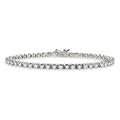 4 Ctw Square Shape Round Cut Diamond Tennis Bracelet in 14K White gold