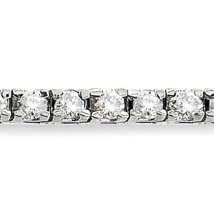 4 Ctw Square Shape Round Cut Diamond Tennis Bracelet in 14K White gold