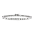 10 Ctw Square Shape Round Cut Diamond Tennis Bracelet in 18K White Gold