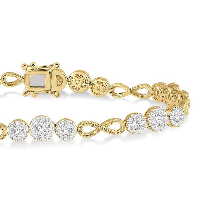 Past Present & Future Shine Bright Diamond Infinity Link Bracelet
