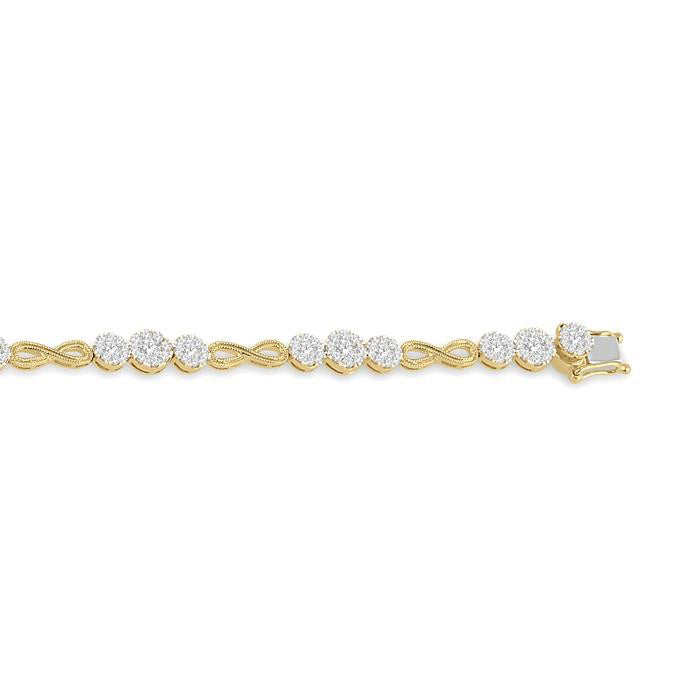 Past Present & Future Shine Bright Diamond Infinity Link Bracelet