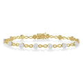 1 1/2 Ctw Circular Mount & Infinity Link Shine Bright Round Cut Diamond Bracelet in 14K Yellow and White Gold
