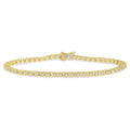 1 Ctw Round Cut Diamond Tennis Tulip Bracelet in 14K Yellow Gold