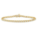 2 Ctw Round Cut Diamond Tennis Tulip Bracelet in 14K Yellow Gold