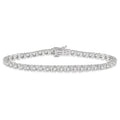 3 Ctw Round Cut Diamond Tennis Tulip Bracelet in 14K White Gold