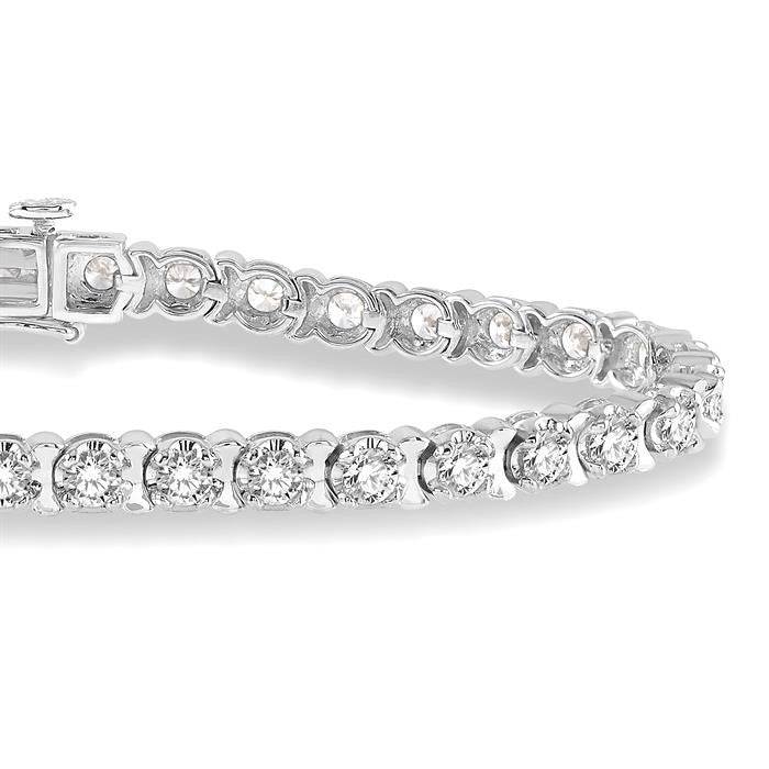 Zephyra Silhouette Fable Tulip Diamond Tennis Bracelet