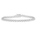 2 Ctw Round Cut Diamond Illusion Tennis Bracelet in 14K White Gold