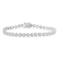 3 Ctw Round Cut Diamond Illusion Tennis Bracelet in 10K White Gold