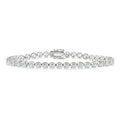 4 Ctw Round Cut Diamond Illusion Tennis Bracelet in 14K White Gold