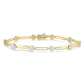 Paperclip Shine Bright Diamond Fashion Bracelet