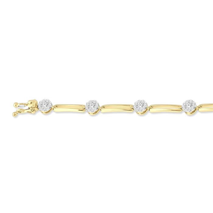 Paperclip Shine Bright Diamond Fashion Bracelet