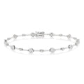 1 Ctw Shine Bright Round Cut Diamond Bar Bracelet in 14K White Gold