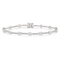 1 3/4 Ctw Shine Bright Round Cut Diamond Bar Tennis Bracelet in 14K White Gold