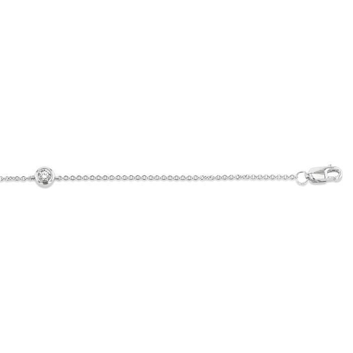 Bezel Set Petite Diamond Fashion Chain Bracelet