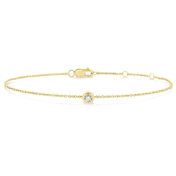 Bezel Set Petite Diamond Fashion Chain Bracelet