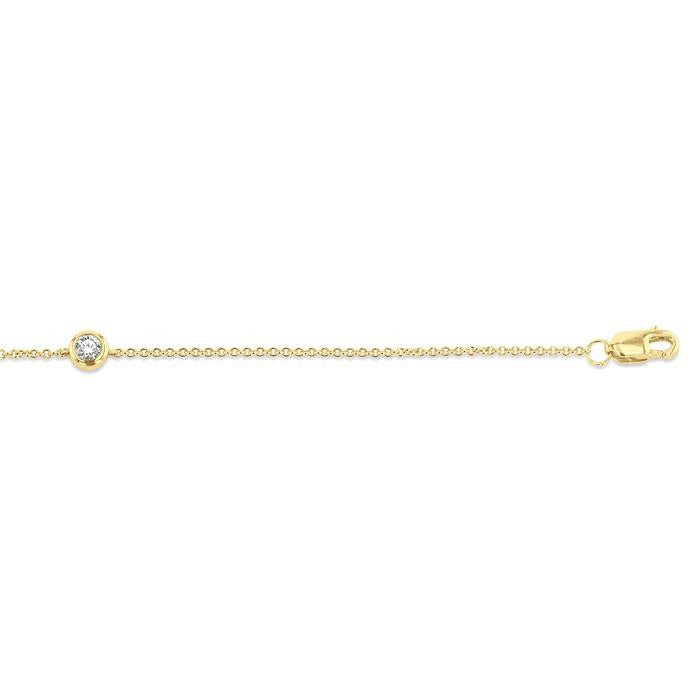 Bezel Set Petite Diamond Fashion Chain Bracelet