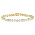 3 Ctw Shine Bright Round Cut Diamond Bracelet in 14K Yellow and White Gold