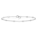 1/6 Ctw Circular Mount Round Cut Diamond Station Bracelet in 10K White Gold