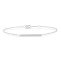 1/6 Ctw Round Cut Diamond Petite Bar Bracelet in 10K White Gold