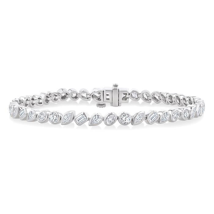 Mixed Shape Diamond Fashion Bracelet