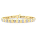 Ribbed Diamond Fashion Bracelet