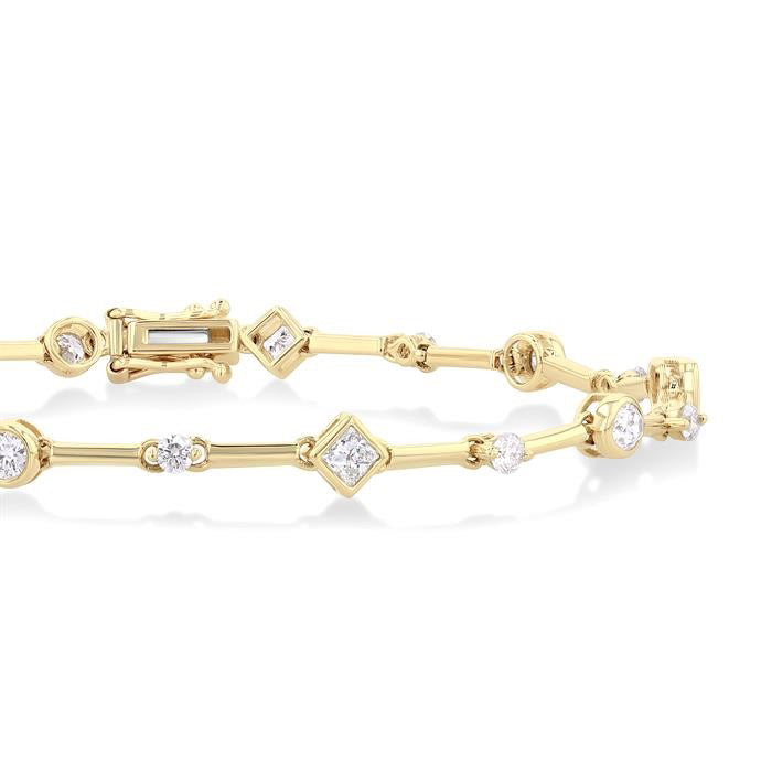 Mixed Shape Diamond Bracelet