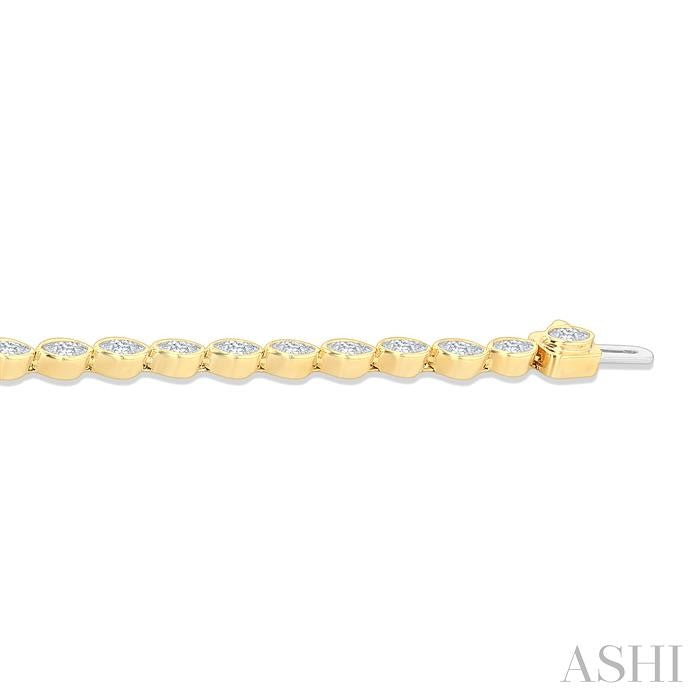 Marbella Arcadia Aura Marquise Shape East West Bezel Set Diamond Tennis Bracelet