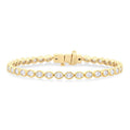 Aurelia Voyage Grace Oval Shape East West Bezel Set Diamond Tennis Bracelet
