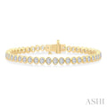 Valora Silhouette Opus Oval Shape North South Bezel Set Diamond Tennis Bracelet