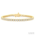 Luminara Chorus Serenity Emerald Shape North South Bezel Set Diamond Tennis Bracelet