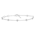 Heart Shape Diamond Station Chain Bracelet